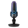 Microphone à condensateur de jeu RVB - cardioïde - avec pied - USB