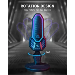 RGB gaming condenser microphone - cardioid - with stand - USBMicrophones