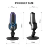 RGB gaming condenser microphone - cardioid - with stand - USBMicrophones