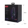 Microphone à condensateur de jeu RVB - cardioïde - avec pied - USB