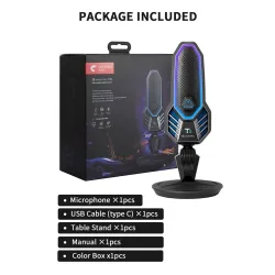 RGB gaming condenser microphone - cardioid - with stand - USBMicrophones