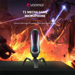 YANMAI T1 Mecha - microfono da gioco a condensatore - cardioide - RGB - USB
