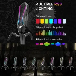 YANMAI T1 Mecha - kondensaattoripelimikrofoni - kardioidi - RGB - USB