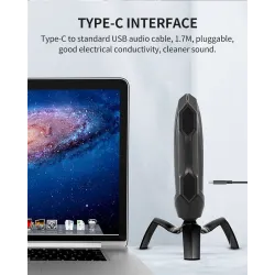 YANMAI T1 Mecha - kondensaattoripelimikrofoni - kardioidi - RGB - USB