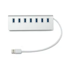 Aluminium splitter - USB 3.0 - 7 poorts USB - HUBHubs