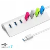 Aluminiumsdeler - USB 3.0 - 7 porter USB - HUB
