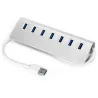 Aluminiumsdeler - USB 3.0 - 7 porter USB - HUB