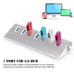 Splitter in alluminio - USB 3.0 - USB 7 porte - HUB