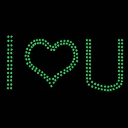 Glow-in-the-dark stjerner - vegg-/takklistremerker - 3cm - 50 stk