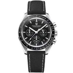 RelojesPAGANI DESIGN - Reloj de cuarzo de acero inoxidable - resistente al agua - negro