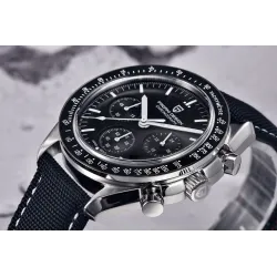PAGANI DESIGN - rustfritt stål Quartz-klokke - vanntett - svart