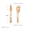Elegant long earrings - rose gold / crystalsEarrings