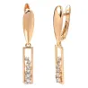 AretesPendientes largos elegantes - oro rosa / cristales