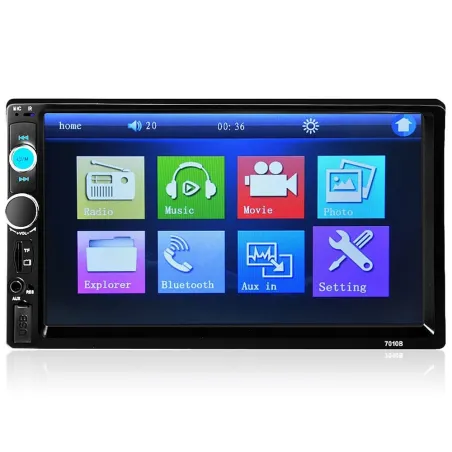 Bluetooth autoradio - DIN 2 - 7'' Inch LCD touchscreen - MP3-MP5 speler - USB - MirrorLinkDin 2