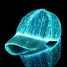 Baseballhette - fiberoptisk - LED - USB - hvit