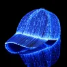 Baseballhette - fiberoptisk - LED - USB - hvit