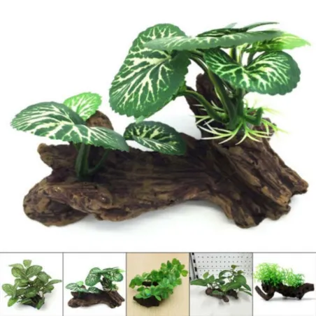Kunstig skilpadde tre - akvarium dekorasjon