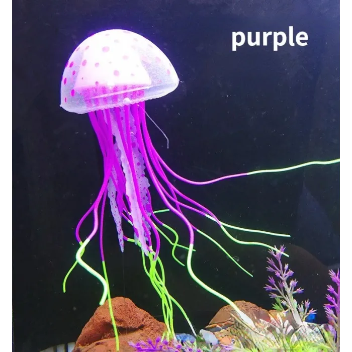 Leuchtende Silikonqualle - Aquariendekoration