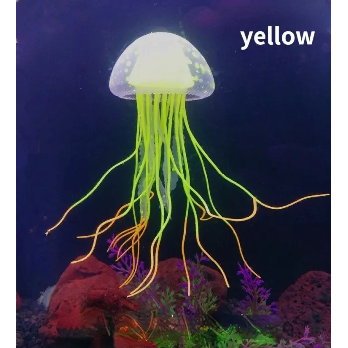 Luminous silicone jellyfish - aquarium decorationDecorations