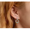 Turkise doble øredobber - 925 sterling sølv