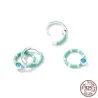 Turkise doble øredobber - 925 sterling sølv