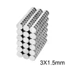 N52 - neodyymimagneetti - vahva levy - 3 * 1,5 mm - 20 kpl
