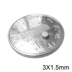 N52 - aimant néodyme - disque puissant - 3 * 1,5 mm - 20 pièces