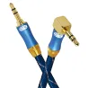 35 mm jack AUX lydkabel - han til han - 90 grader - ret vinkel