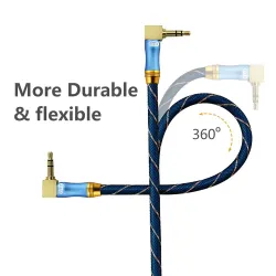 Câble audio AUX jack 35 mm - mâle à mâle - 90 degrés - angle droit