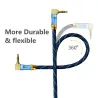 Câble audio AUX jack 35 mm - mâle à mâle - 90 degrés - angle droit