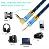 35mm jack AUX audio cable - male to male - 90 degree - right angleCables
