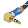 Câble audio AUX jack 35 mm - mâle à mâle - 90 degrés - angle droit