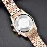 BENYAR - elegant Quartz-klokke - kronograf - vanntett - rustfritt stål - gull / svart
