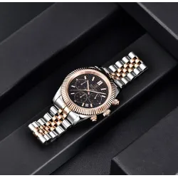 BENYAR - elegant Quartz watch - chronograph - waterproof - stainless steel - gold / blackWatches