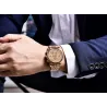 BENYAR - montre à quartz élégante - chronographe - étanche - acier inoxydable - or
