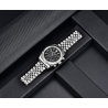 RelojesBENYAR - elegante reloj de cuarzo - cronógrafo - resistente al agua - acero inoxidable - negro