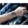 RelojesBENYAR - elegante reloj de cuarzo - cronógrafo - resistente al agua - acero inoxidable - negro
