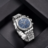 RelojesBENYAR - elegante reloj de cuarzo - cronógrafo - resistente al agua - acero inoxidable - azul