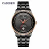 CADISEN - montre mécanique automatique - étanche - acier inoxydable - noir