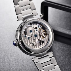 BENYAR - automatyczny zegarek mechaniczny - wydrążona konstrukcja - stal nierdzewna - niebieskiZegarki