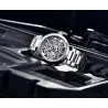 BENYAR - montre mécanique automatique - design évidé - acier inoxydable - blanc