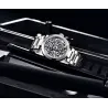 BENYAR - montre mécanique automatique - design évidé - acier inoxydable - blanc