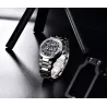 BENYAR - montre mécanique automatique - design évidé - acier inoxydable - blanc