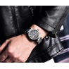 BENYAR - montre mécanique automatique - design évidé - acier inoxydable - blanc