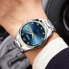 HAIQIN - mechanical automatic watch - stainless steel - gold / blueWatches