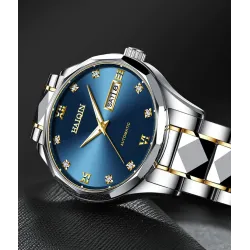 HAIQIN - mechanical automatic watch - stainless steel - gold / blueWatches