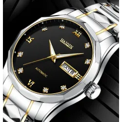 HAIQIN - mechanical automatic watch - stainless steel - gold / blackWatches