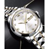 HAIQIN - mechanical automatic watch - stainless steel - gold / whiteWatches