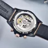 PAGANI DESIGN - montre de sport mécanique - chronographe - lunette arc-en-ciel - bracelet cuir - or