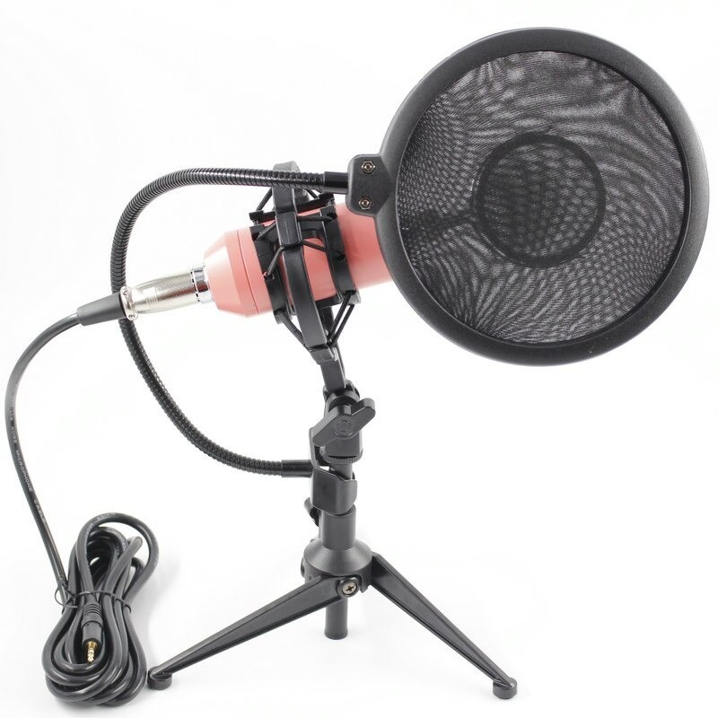 BM8000 - langallinen tallennuslauhdutin - mikrofoni - iskunvaimennin - teline - 3,5 mm pistoke